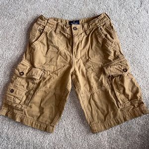 American Eagle Outfitters Mens Classic Dk Khaki Longboard Cargo Shorts 26/XS EUC